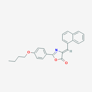 molecular formula C24H21NO3 B420885 2-(4-butoxyphenyl)-4-(1-naphthylmethylene)-1,3-oxazol-5(4H)-one 