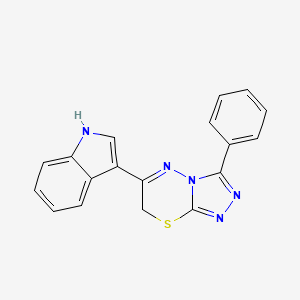 molecular formula C18H13N5S B4208856 6-(1H-indol-3-yl)-3-phenyl-7H-[1,2,4]triazolo[3,4-b][1,3,4]thiadiazine 