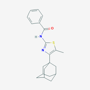 molecular formula C21H24N2OS B420886 N-[4-(1-adamantyl)-5-methyl-1,3-thiazol-2-yl]benzamide 