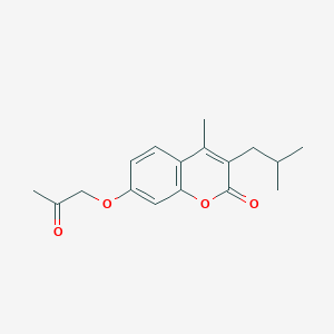 molecular formula C17H20O4 B420889 3-isobutyl-4-methyl-7-(2-oxopropoxy)-2H-chromen-2-one CAS No. 296265-82-2