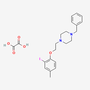 1-Benzyl-4-[2-(2-iodo-4-methylphenoxy)ethyl]piperazine;oxalic acid