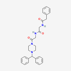 N~1~-(2-{[2-(4-Benzhydrylpiperazino)-2-oxoethyl]amino}-2-oxoethyl)-2-phenylacetamide