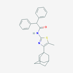 molecular formula C28H30N2OS B420891 N-[4-(1-adamantyl)-5-methyl-1,3-thiazol-2-yl]-2,2-diphenylacetamide CAS No. 313650-33-8