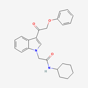 N-cyclohexyl-2-[3-(phenoxyacetyl)-1H-indol-1-yl]acetamide