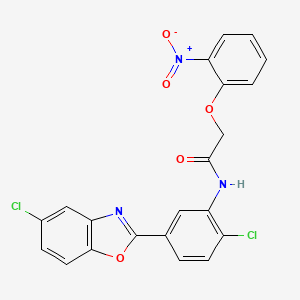 N-[2-chloro-5-(5-chloro-1,3-benzoxazol-2-yl)phenyl]-2-(2-nitrophenoxy)acetamide