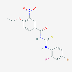 N-[(4-bromo-2-fluorophenyl)carbamothioyl]-4-ethoxy-3-nitrobenzamide