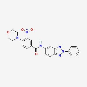 4-(4-morpholinyl)-3-nitro-N-(2-phenyl-2H-1,2,3-benzotriazol-5-yl)benzamide