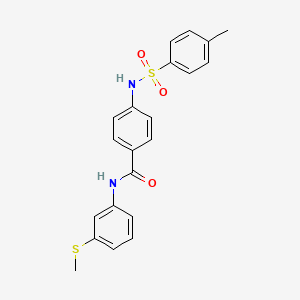 4-{[(4-methylphenyl)sulfonyl]amino}-N-[3-(methylthio)phenyl]benzamide