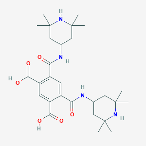 molecular formula C28H42N4O6 B420895 4,6-Bis{[(2,2,6,6-tetramethyl-4-piperidinyl)amino]carbonyl}isophthalic acid 