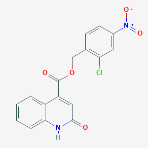 molecular formula C17H11ClN2O5 B4208955 2-chloro-4-nitrobenzyl 2-hydroxy-4-quinolinecarboxylate 