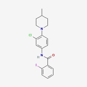 molecular formula C19H20ClIN2O B4208956 N-[3-chloro-4-(4-methyl-1-piperidinyl)phenyl]-2-iodobenzamide 