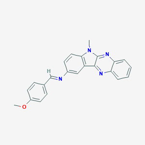molecular formula C23H18N4O B420896 N-(4-methoxybenzylidene)-N-(6-methyl-6H-indolo[2,3-b]quinoxalin-9-yl)amine 