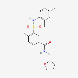 molecular formula C21H26N2O4S B4208964 3-{[(2,4-dimethylphenyl)amino]sulfonyl}-4-methyl-N-(tetrahydro-2-furanylmethyl)benzamide 