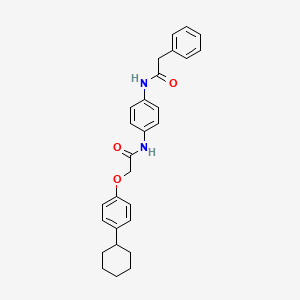 2-(4-cyclohexylphenoxy)-N-{4-[(phenylacetyl)amino]phenyl}acetamide