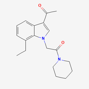 1-{7-ethyl-1-[2-oxo-2-(1-piperidinyl)ethyl]-1H-indol-3-yl}ethanone