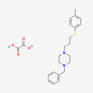 molecular formula C23H30N2O4S B4208985 1-Benzyl-4-[3-(4-methylphenyl)sulfanylpropyl]piperazine;oxalic acid 