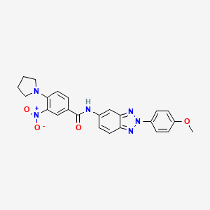 N-[2-(4-methoxyphenyl)-2H-1,2,3-benzotriazol-5-yl]-3-nitro-4-(1-pyrrolidinyl)benzamide