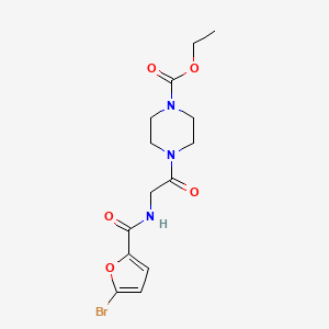 molecular formula C14H18BrN3O5 B4209019 ethyl 4-[N-(5-bromo-2-furoyl)glycyl]-1-piperazinecarboxylate 