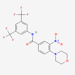 molecular formula C19H15F6N3O4 B4209039 N-[3,5-bis(trifluoromethyl)phenyl]-4-morpholin-4-yl-3-nitrobenzamide 