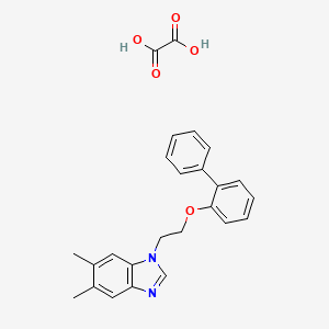 molecular formula C25H24N2O5 B4209044 5,6-Dimethyl-1-[2-(2-phenylphenoxy)ethyl]benzimidazole;oxalic acid 