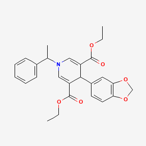 Diethyl 4-(1,3-benzodioxol-5-yl)-1-(1-phenylethyl)-1,4-dihydropyridine-3,5-dicarboxylate