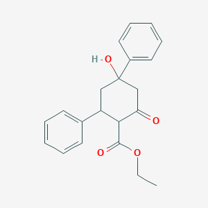 molecular formula C21H22O4 B420906 Ethyl 4-hydroxy-2-oxo-4,6-diphenylcyclohexanecarboxylate CAS No. 85156-98-5