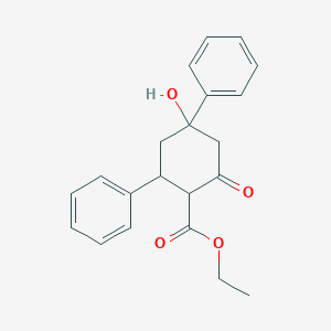 Ethyl 4-hydroxy-2-oxo-4,6-diphenylcyclohexanecarboxylate