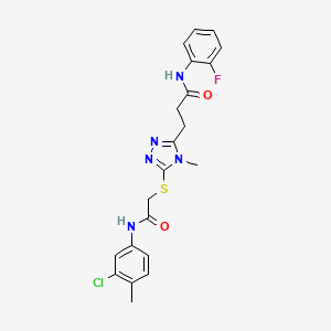 3-[5-({2-[(3-chloro-4-methylphenyl)amino]-2-oxoethyl}sulfanyl)-4-methyl-4H-1,2,4-triazol-3-yl]-N-(2-fluorophenyl)propanamide