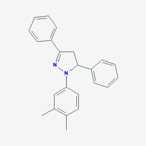 molecular formula C23H22N2 B420907 1-(3,4-dimethylphenyl)-3,5-diphenyl-4,5-dihydro-1H-pyrazole 