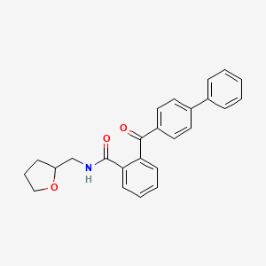 molecular formula C25H23NO3 B4209070 2-(Biphenyl-4-ylcarbonyl)-N-(tetrahydrofuran-2-ylmethyl)benzamide 