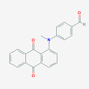 molecular formula C22H15NO3 B420909 4-[(9,10-Dioxo-9,10-dihydro-1-anthracenyl)(methyl)amino]benzaldehyde 