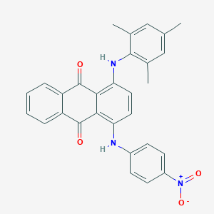 molecular formula C29H23N3O4 B420910 1-{4-Nitroanilino}-4-(mesitylamino)anthra-9,10-quinone 