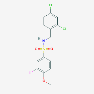 N-(2,4-dichlorobenzyl)-3-iodo-4-methoxybenzenesulfonamide