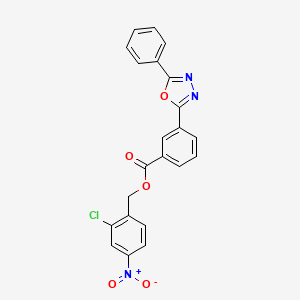 2-chloro-4-nitrobenzyl 3-(5-phenyl-1,3,4-oxadiazol-2-yl)benzoate