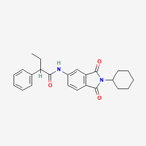 N-(2-cyclohexyl-1,3-dioxo-2,3-dihydro-1H-isoindol-5-yl)-2-phenylbutanamide