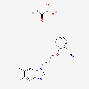 2-[3-(5,6-Dimethylbenzimidazol-1-yl)propoxy]benzonitrile;oxalic acid