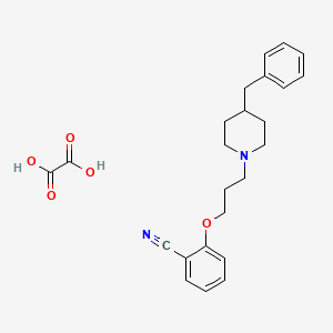 molecular formula C24H28N2O5 B4209177 2-[3-(4-benzyl-1-piperidinyl)propoxy]benzonitrile oxalate 