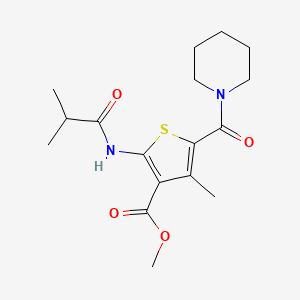 methyl 2-(isobutyrylamino)-4-methyl-5-(1-piperidinylcarbonyl)-3-thiophenecarboxylate