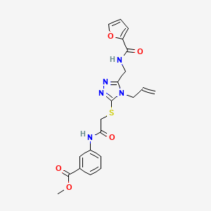 methyl 3-[({[5-{[(furan-2-ylcarbonyl)amino]methyl}-4-(prop-2-en-1-yl)-4H-1,2,4-triazol-3-yl]sulfanyl}acetyl)amino]benzoate