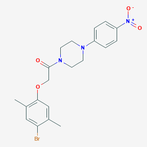 molecular formula C20H22BrN3O4 B4209202 1-[(4-bromo-2,5-dimethylphenoxy)acetyl]-4-(4-nitrophenyl)piperazine 