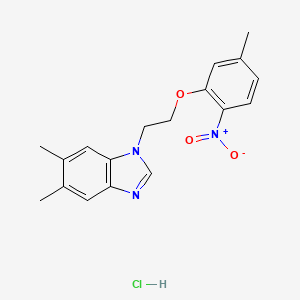 5,6-Dimethyl-1-[2-(5-methyl-2-nitrophenoxy)ethyl]benzimidazole;hydrochloride