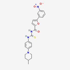 N-({[4-(4-methyl-1-piperidinyl)phenyl]amino}carbonothioyl)-5-(3-nitrophenyl)-2-furamide