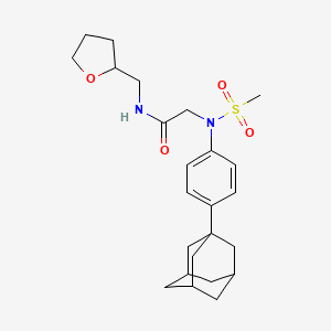 N~2~-[4-(1-adamantyl)phenyl]-N~2~-(methylsulfonyl)-N~1~-(tetrahydro-2-furanylmethyl)glycinamide