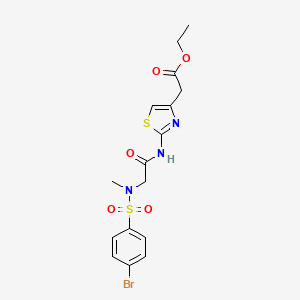 ethyl [2-({N-[(4-bromophenyl)sulfonyl]-N-methylglycyl}amino)-1,3-thiazol-4-yl]acetate