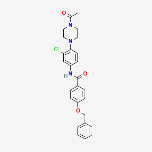 N-[4-(4-acetyl-1-piperazinyl)-3-chlorophenyl]-4-(benzyloxy)benzamide