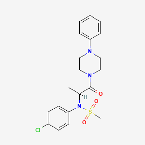 N-(4-chlorophenyl)-N-[1-methyl-2-oxo-2-(4-phenyl-1-piperazinyl)ethyl]methanesulfonamide