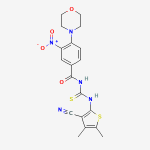 N-{[(3-cyano-4,5-dimethyl-2-thienyl)amino]carbonothioyl}-4-(4-morpholinyl)-3-nitrobenzamide