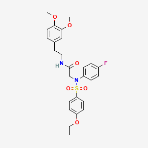 molecular formula C26H29FN2O6S B4209277 N~1~-[2-(3,4-dimethoxyphenyl)ethyl]-N~2~-[(4-ethoxyphenyl)sulfonyl]-N~2~-(4-fluorophenyl)glycinamide 