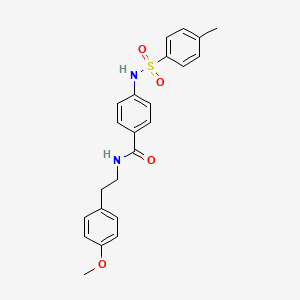 molecular formula C23H24N2O4S B4209291 N-[2-(4-methoxyphenyl)ethyl]-4-{[(4-methylphenyl)sulfonyl]amino}benzamide 