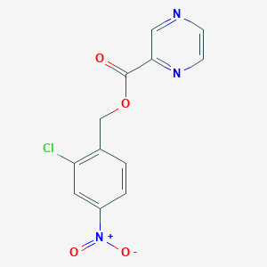 molecular formula C12H8ClN3O4 B4209298 2-chloro-4-nitrobenzyl 2-pyrazinecarboxylate 